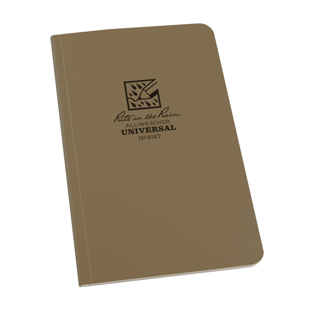 Rite in the Rain Weatherproof Soft Cover Notebook, 4.625" x 7.25", Tan Cover, Universal Pattern