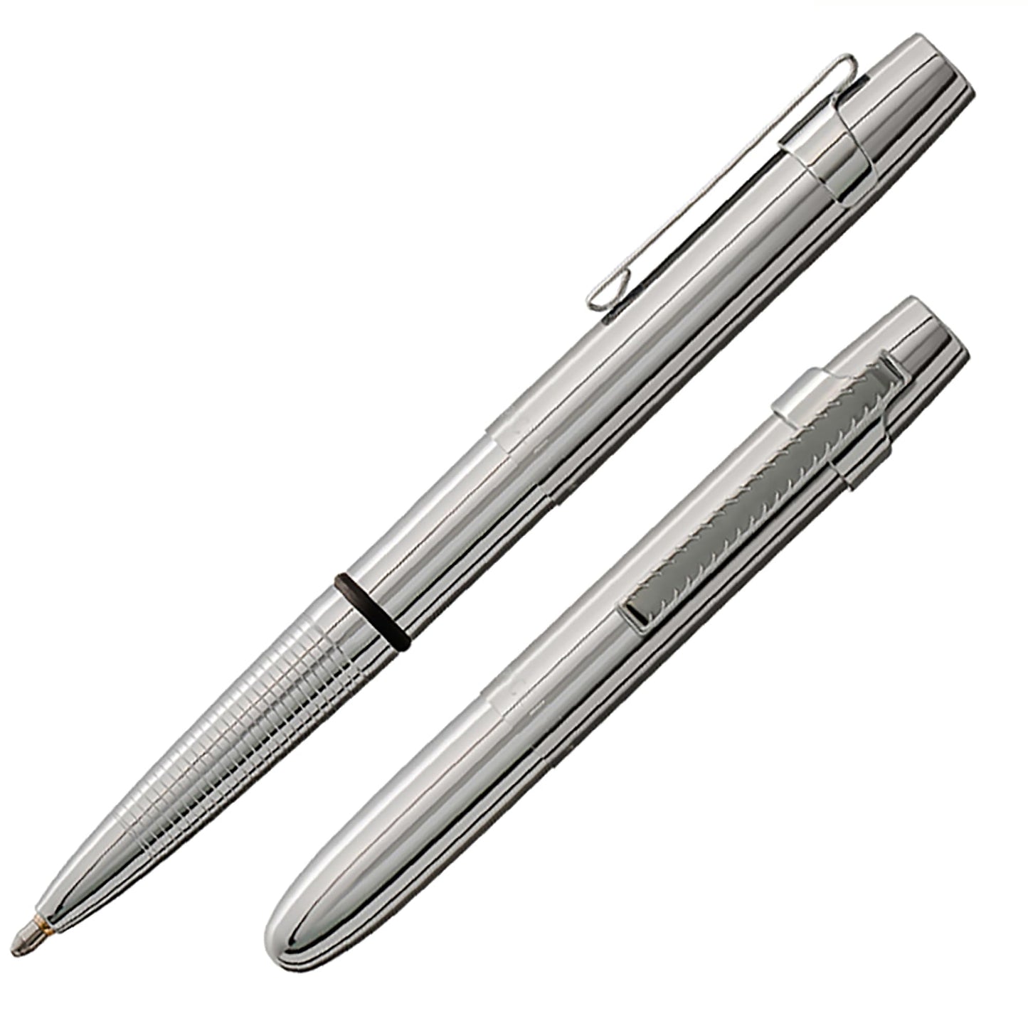 Fisher Space Pen Chrome X-Mark Flat Cap Bullet Pen, Compact Size, Black Ink