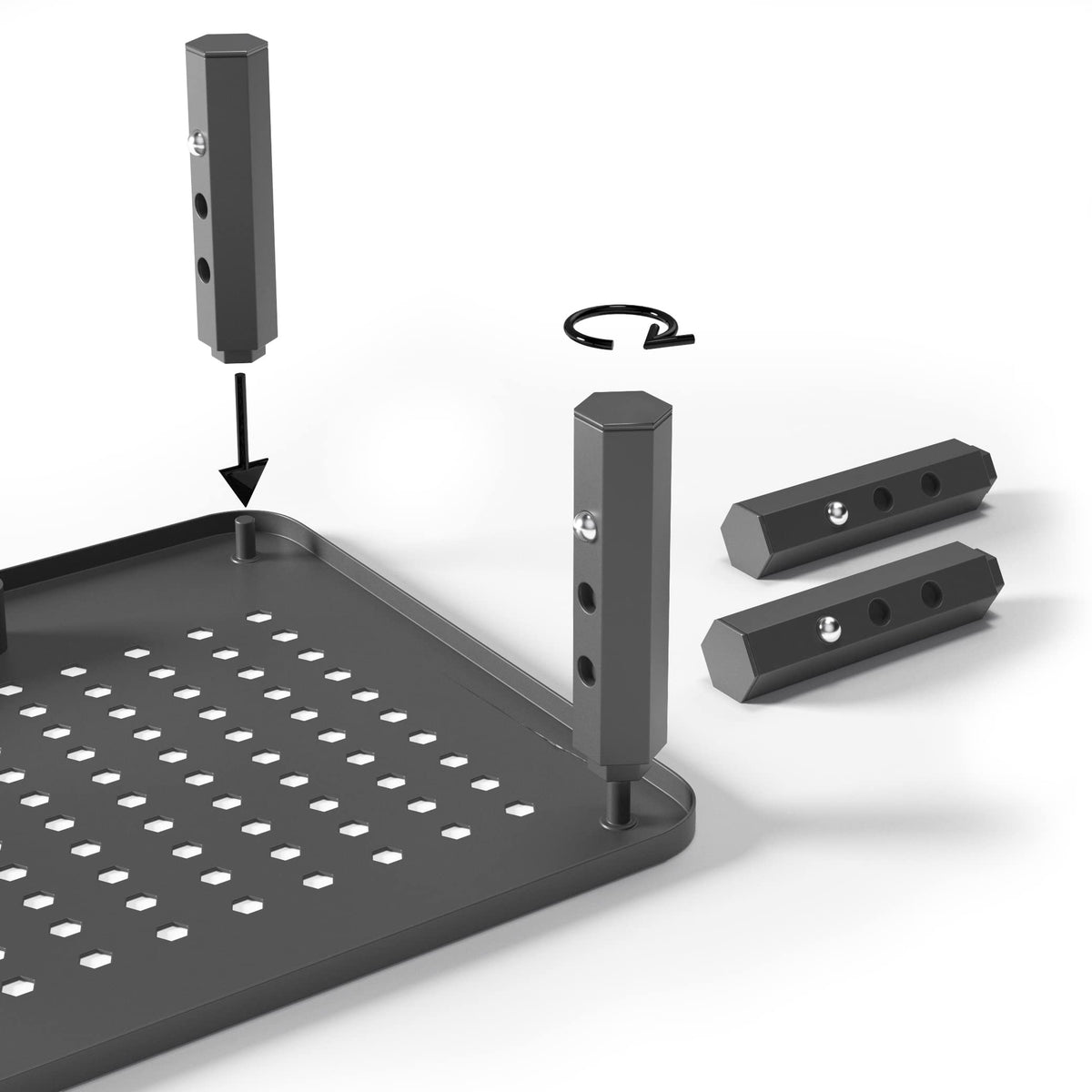 EVOOMI Back Saver Monitor Stand for Desk - 2 Pack Monitor Riser - Anti-Skid HD Hexagonal Steel
