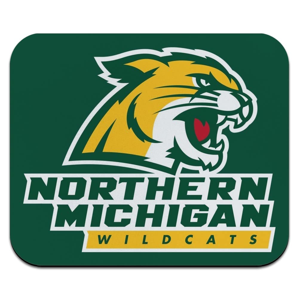Northern Michigan Wildcats Logo Low Profile Thin Mouse Pad Mousepad