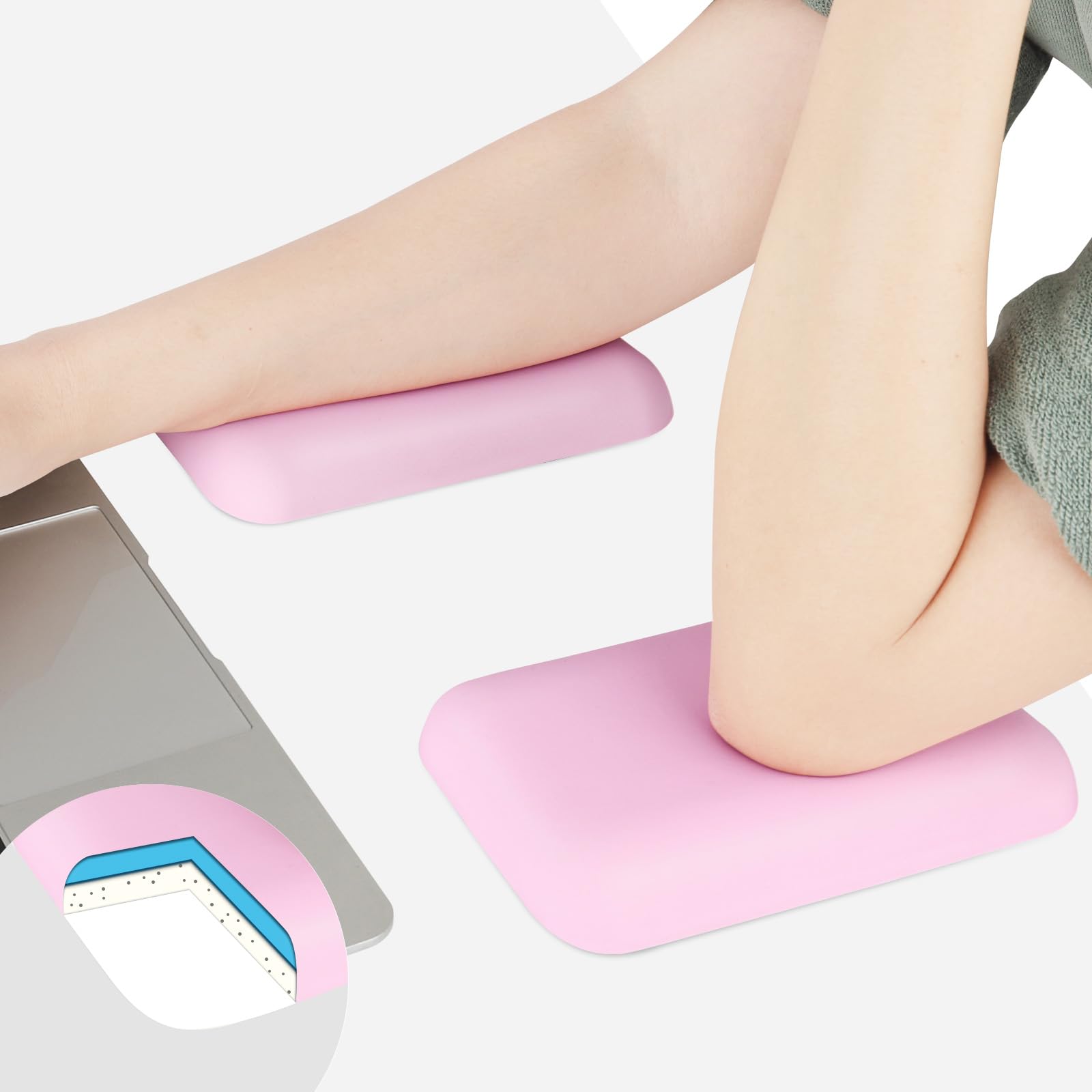 Leolee Elbow Rest Pads for Desk, Gel Ergonomic Wrist Rest Arm Rest Pads