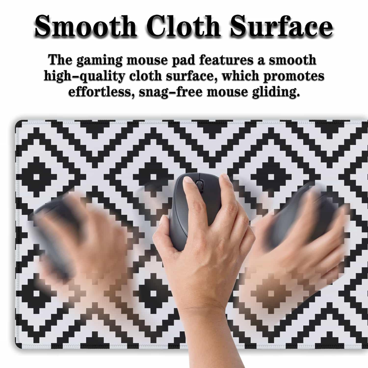 Samgula Large Mouse Pad Black and White XXL Mousepad Gaming Mouse Pads Computer Desk Mats Extra