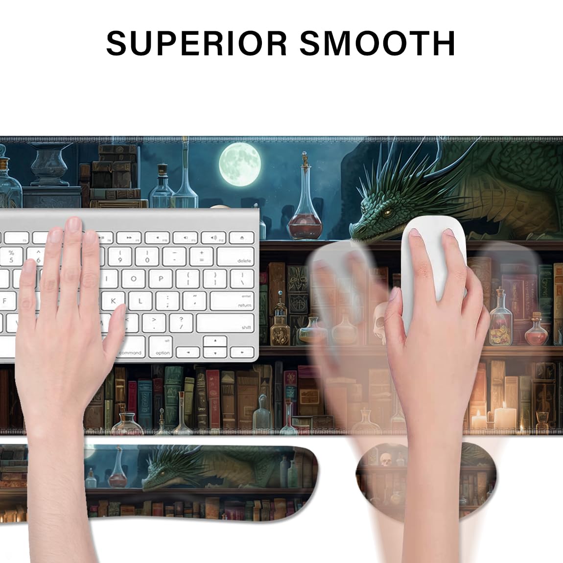 Desk Pad and Keyboard Wrist Rest, Large Mouse Pad + Keyboard Pad+Mouse Wrist Support, Non-Slip Desk