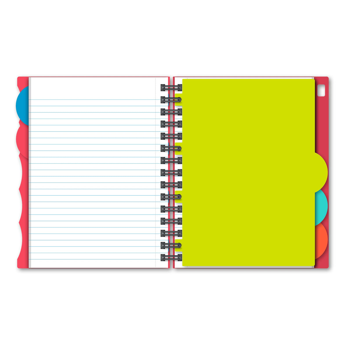iScholar 5 Subject Poly Cover Double Wire Notebook, 8.35 x 6 Inches, Cover Color May Vary