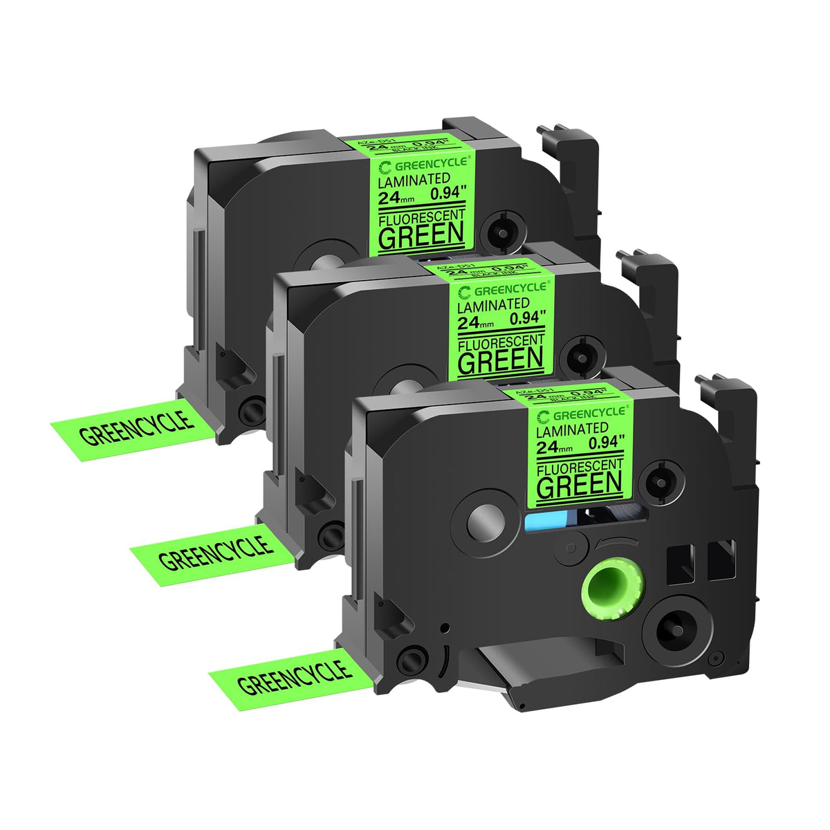 GREENCYCLE Compatible for Brother P-Touch 24mm Label Tape TZe-D51 TZ-D51 TZe TZ 24mm 0.94'' Black