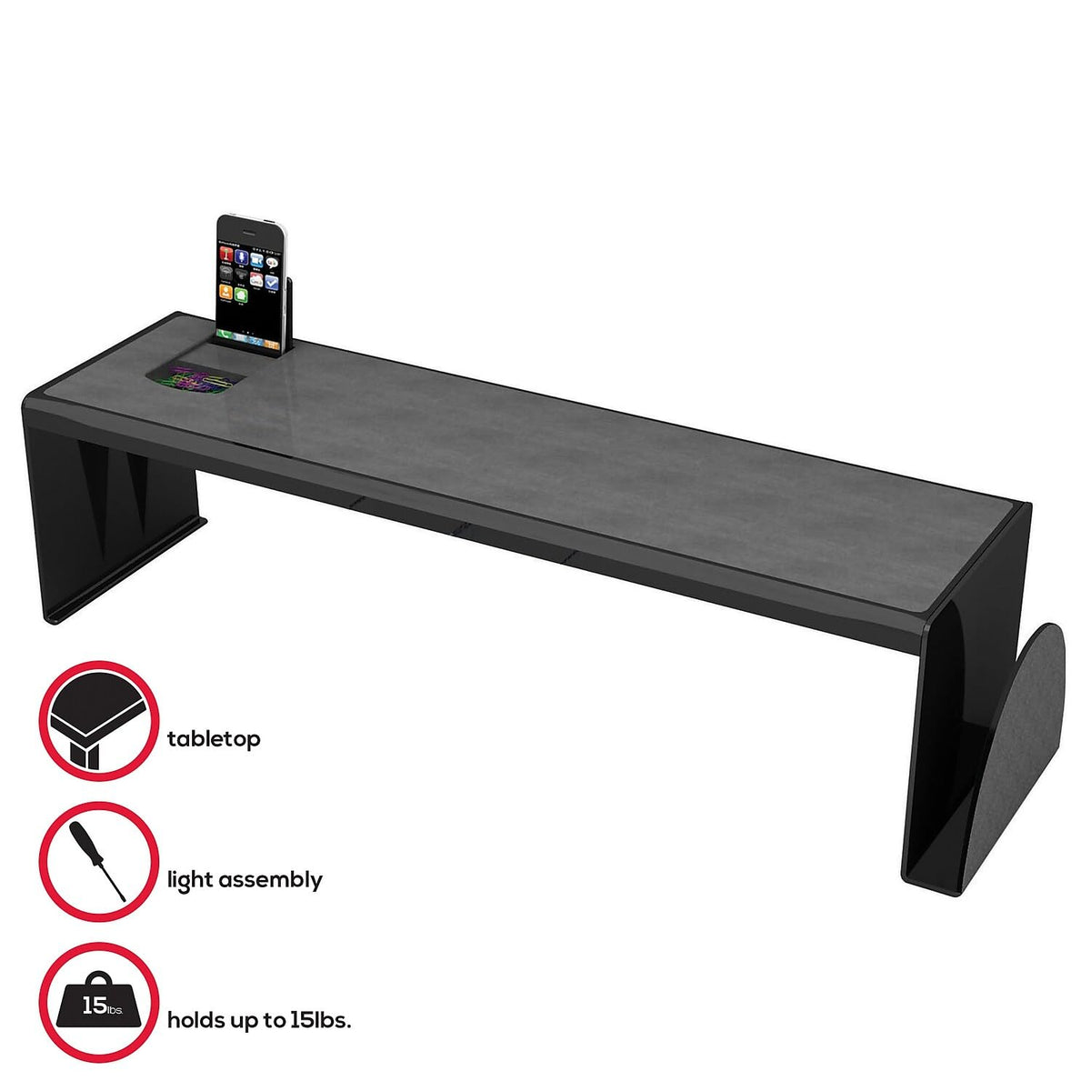 Deflecto Sustainable Office Heavy-Duty Desk Shelf