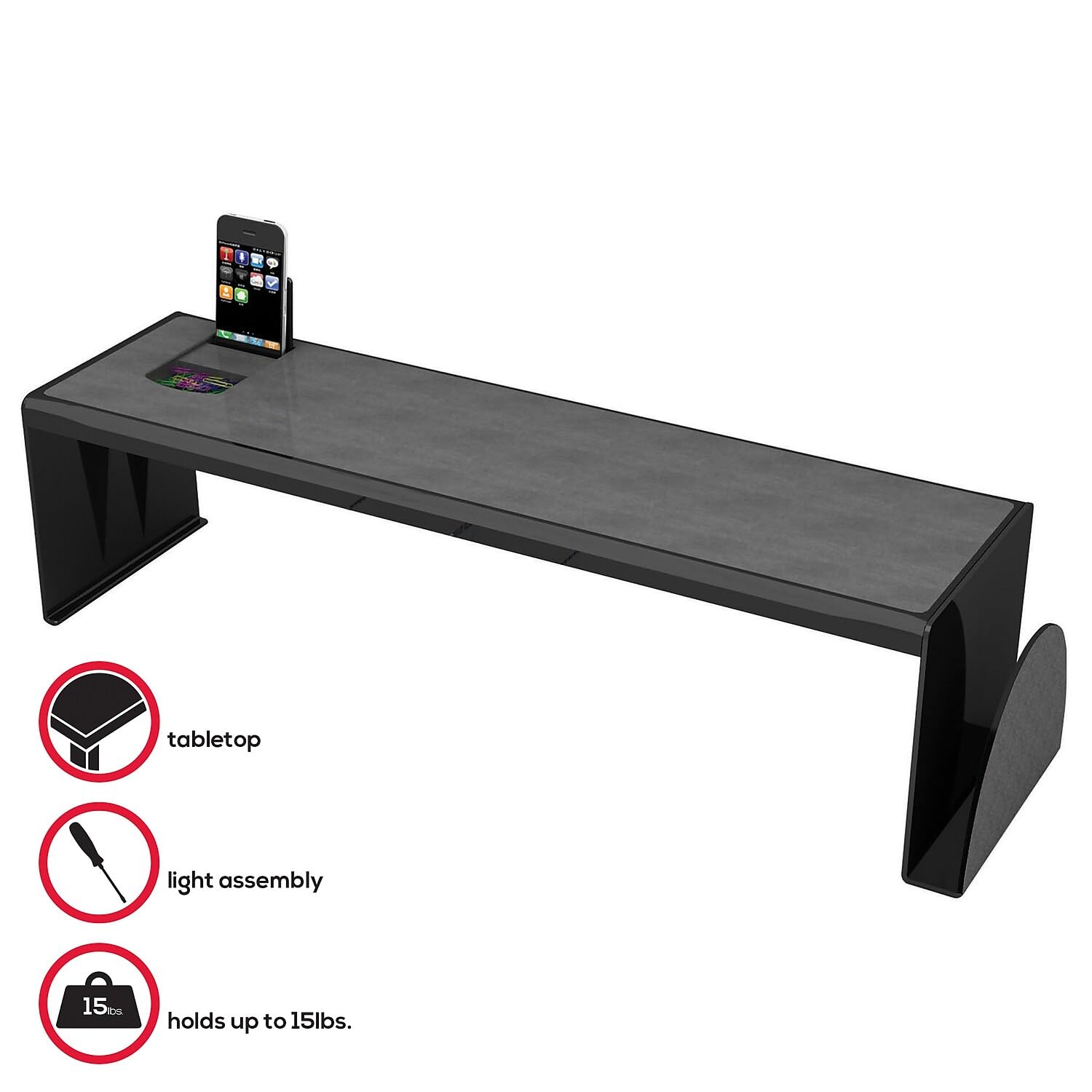 Deflecto Sustainable Office Heavy-Duty Desk Shelf