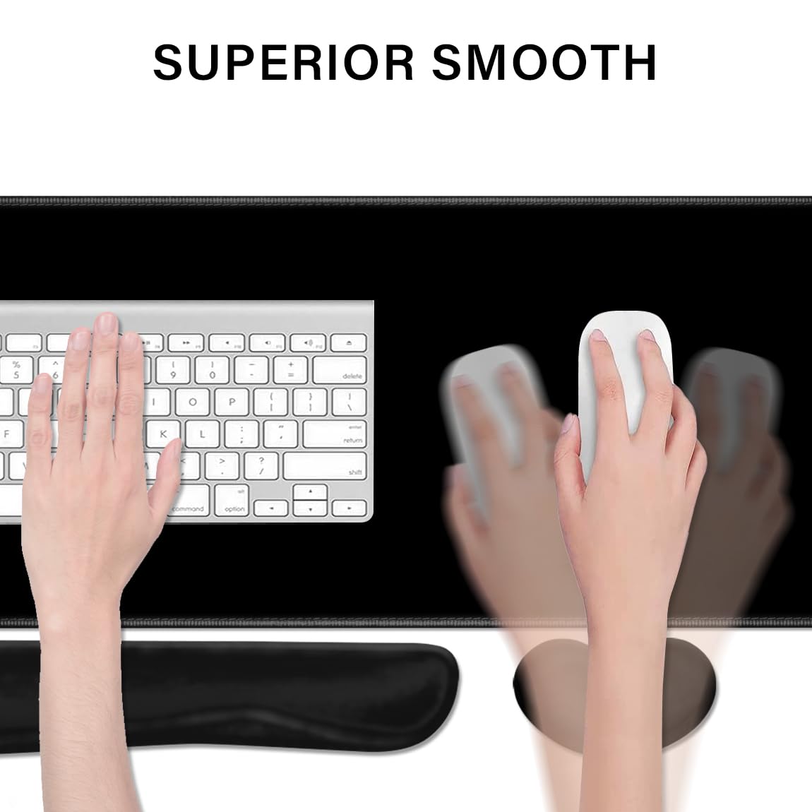 Desk Pad and Keyboard Wrist Rest, Large Mouse Pad + Keyboard Pad+Mouse Wrist Support, Non-Slip Desk