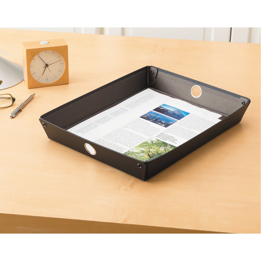 Lihit Lab A340-24 Stacking Tray, A4, Black