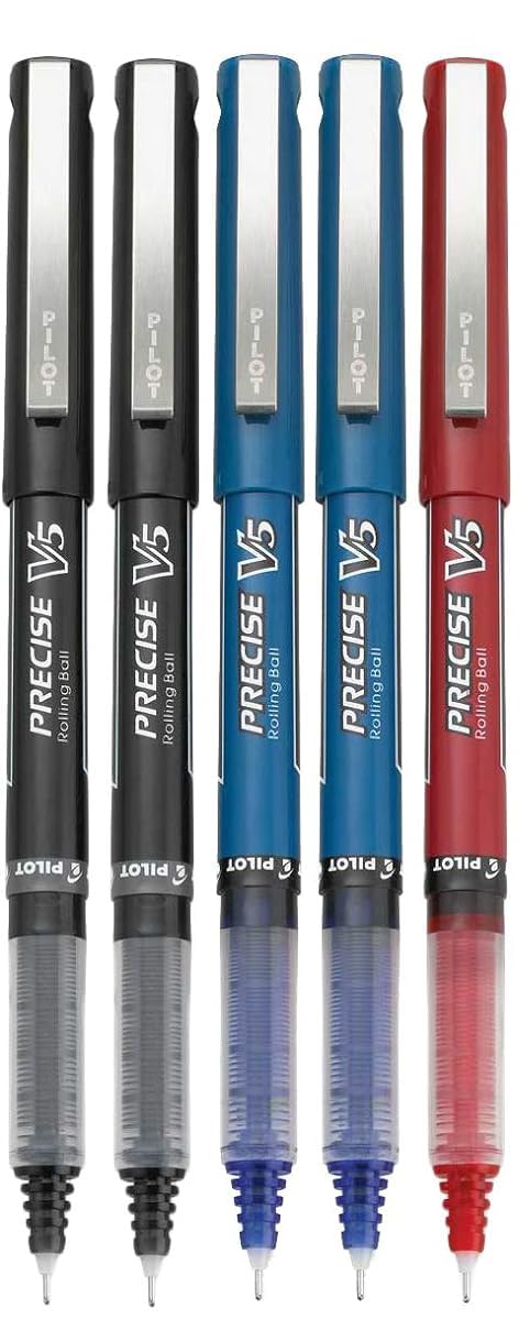 Advantage Gifts Precise V5 Stick Rolling Ball Pens, Extra Fine Point (.5mm), Assorted Colors