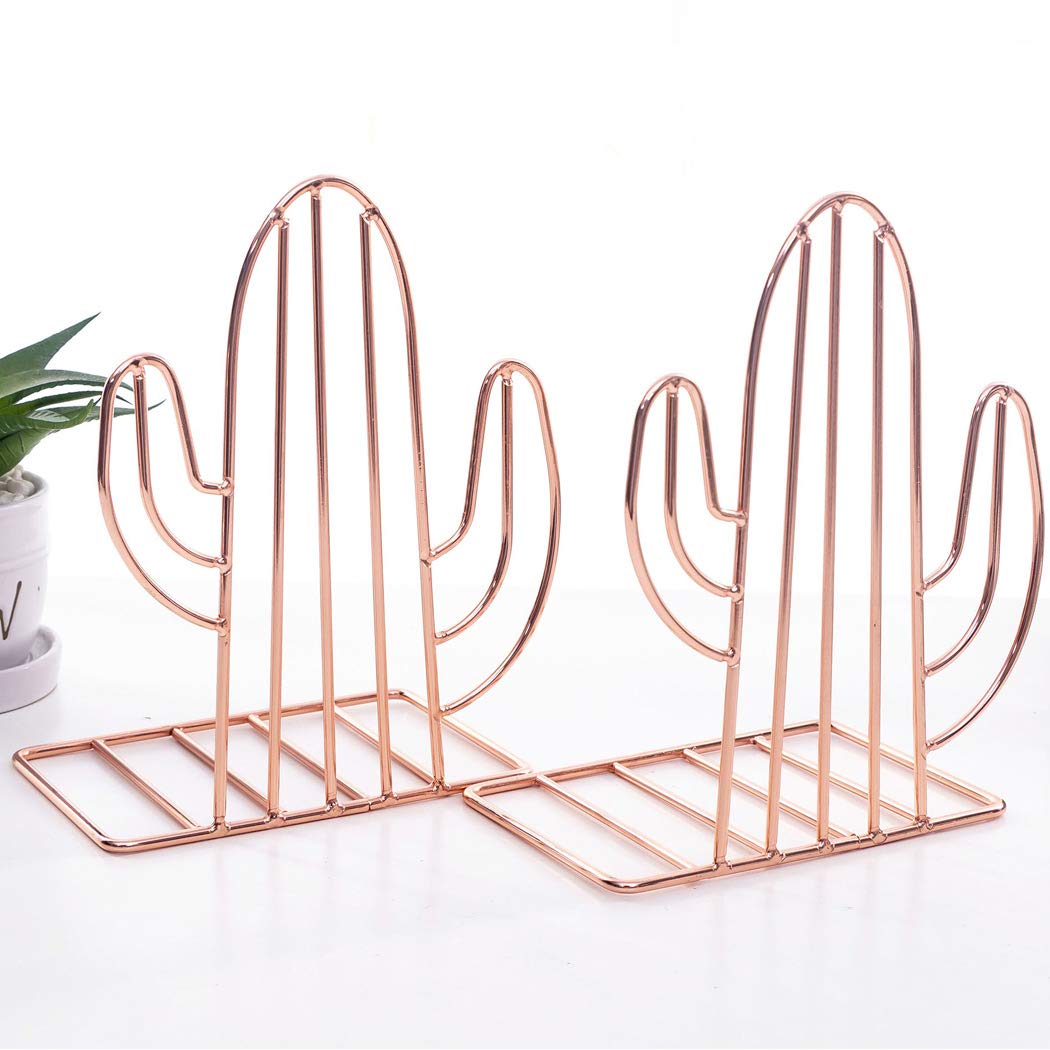 SIPLIV Creative Minimalist Style Bookends Metal Adjustable Books Holder Stand Book Rack Desk