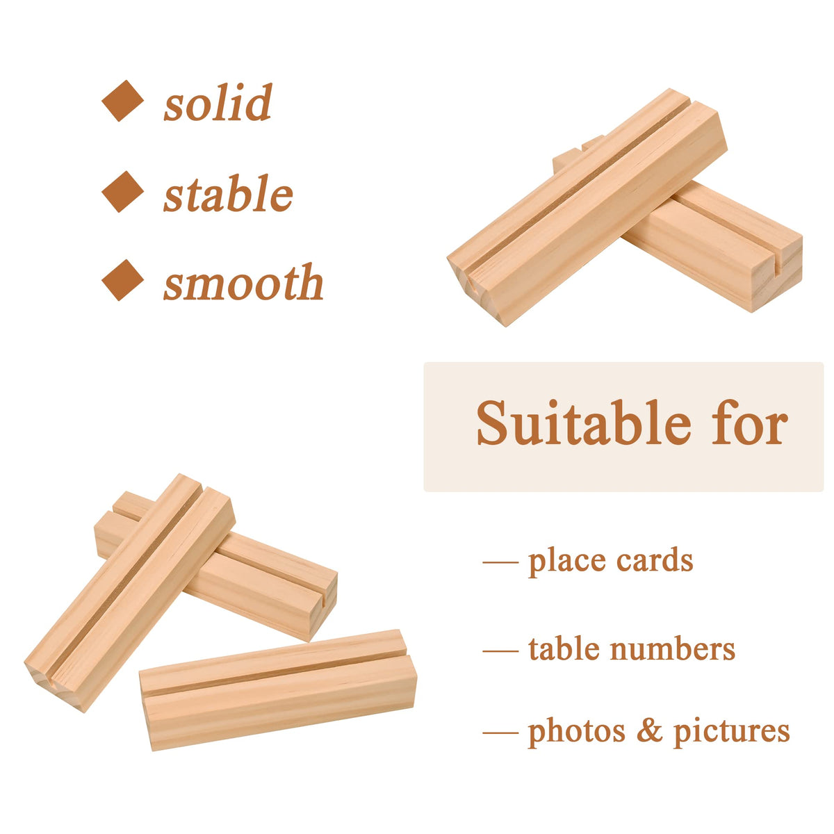 WILLOWDALE 12Pcs Wedding Place Card Holders for Table, Table Number Holders