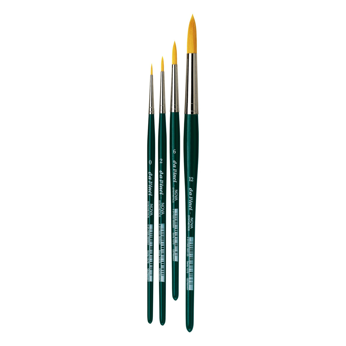 da Vinci Watercolor Series 4219 Nova Paint Brush Set, Synthetic, Multiple Sizes, 4 Brushes (Series