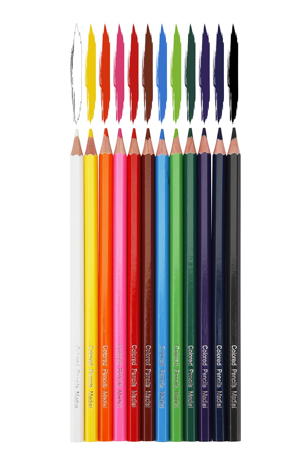 Madisi Colored Pencils Bulk, Pre-Sharpened, 12 Assorted Colors, 336 Pack