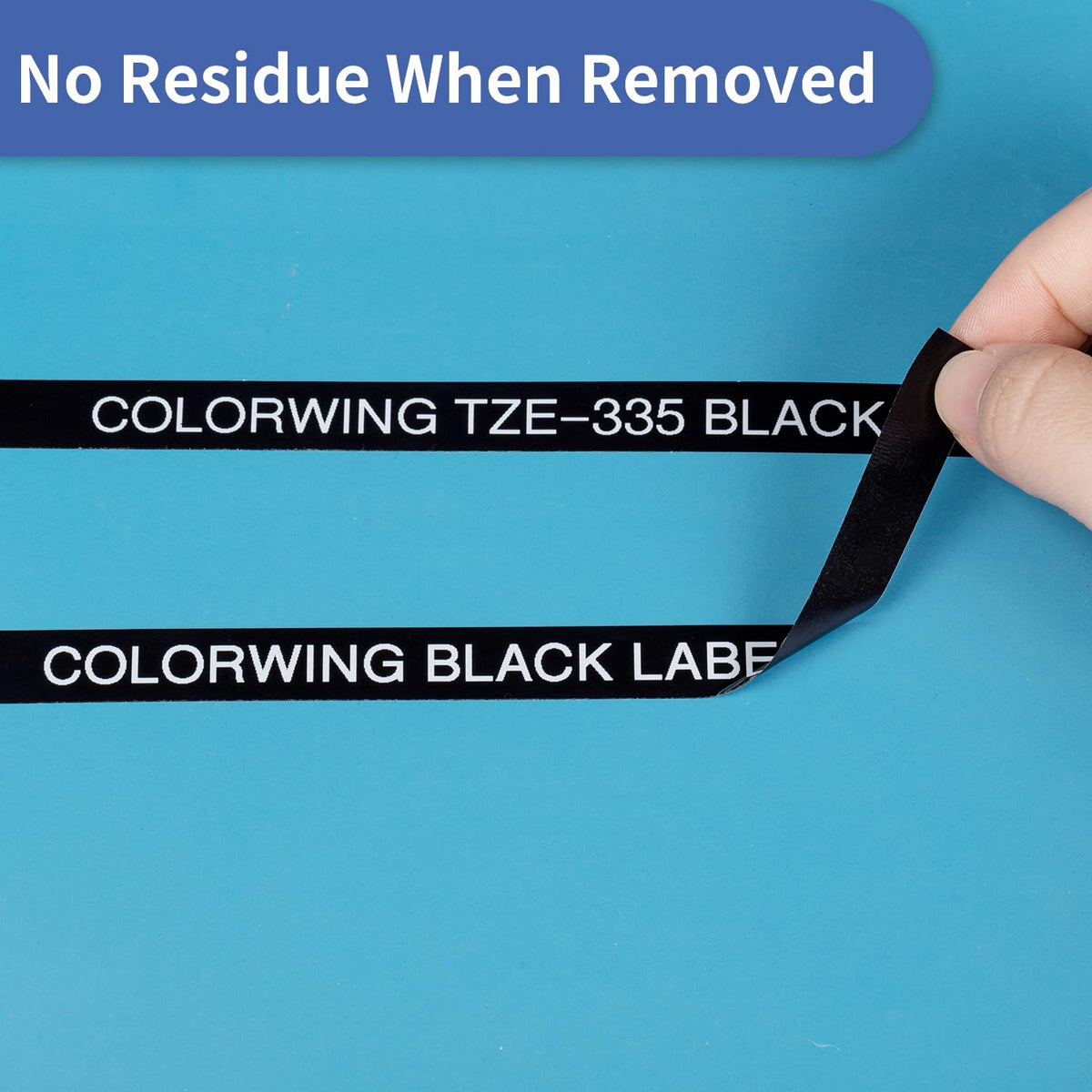 Label Maker Tape TZe-335 Compatible with Brother Laminated White on Black