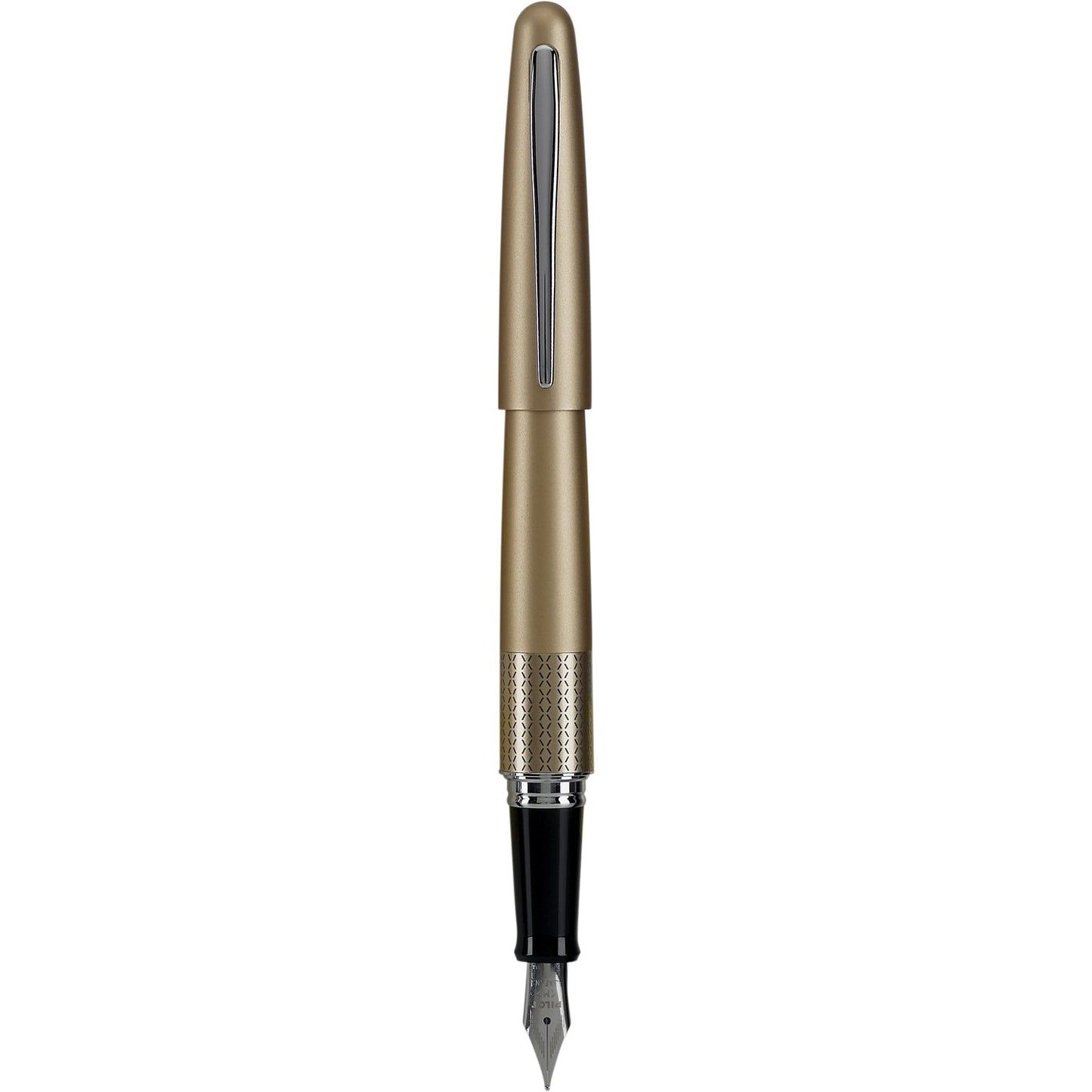 PILOT Metropolitan Collection Fountain Pen, Gold Barrel, Zig-Zag Design, Medium Nib, Black Ink