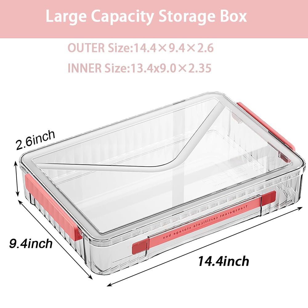 RHONZHAO Clear Stackable Project Case, 2 Pack, for A4