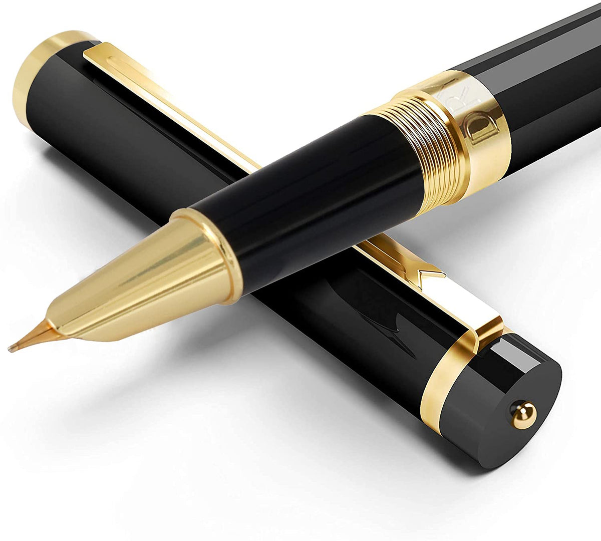 Dryden Designs Fountain Pen - Medium and Fine Nibs | Includes 24 Ink Cartridges and Ink Refill