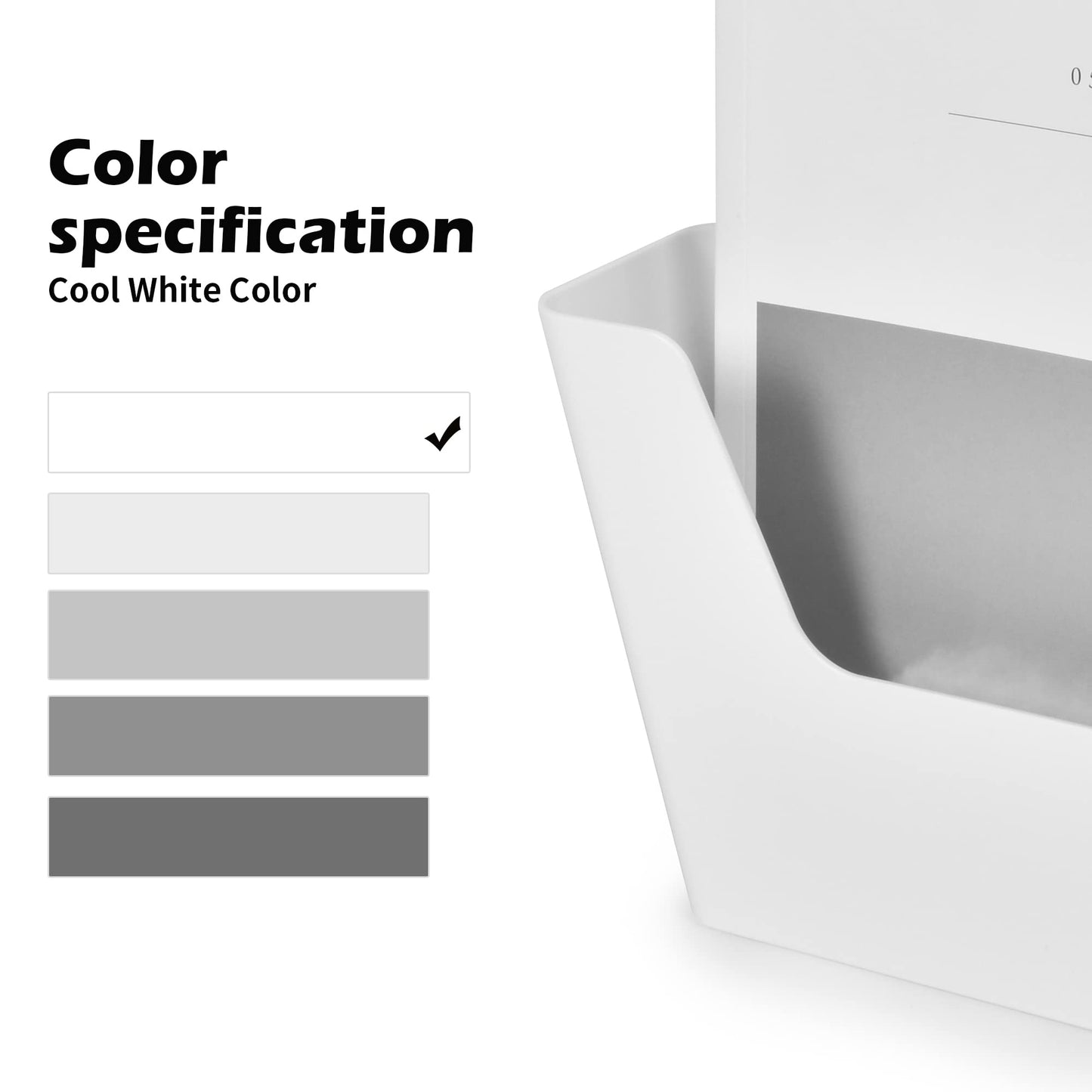 YOHOM Adhesive File Holder Plastic Document Folder Door No Drilling Mount Mail Magazine Organizer