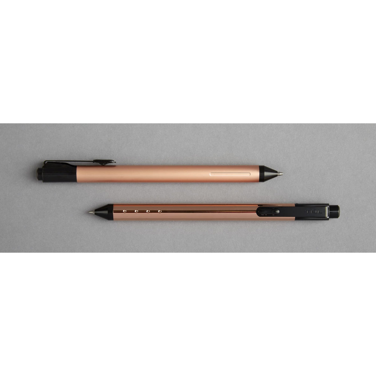 TUL® Fine Writing Solid Metal Barrel Retractable Gel Pen with 2 Refills, Medium Point, 0.7 mm, Rose