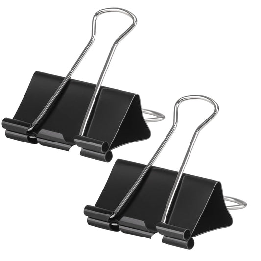 OWLKELA 12 Pack Binder Clips, 2 Inch, Black