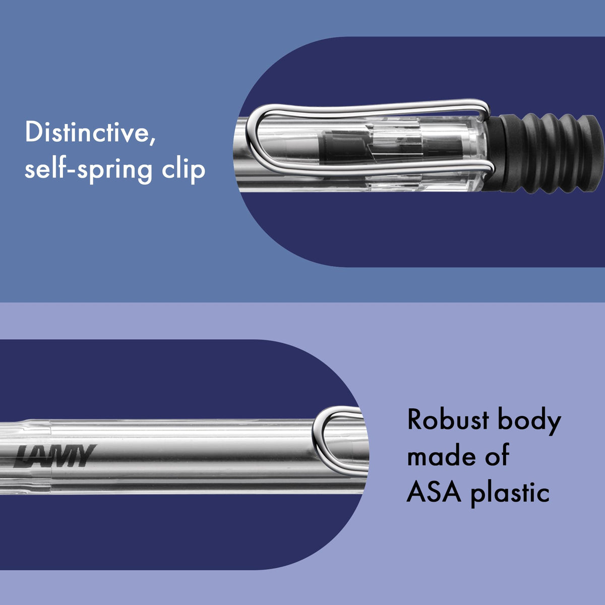 Lamy safari vista - Ballpoint Pen with ergonomic grip & line width M - for pleasant long writing