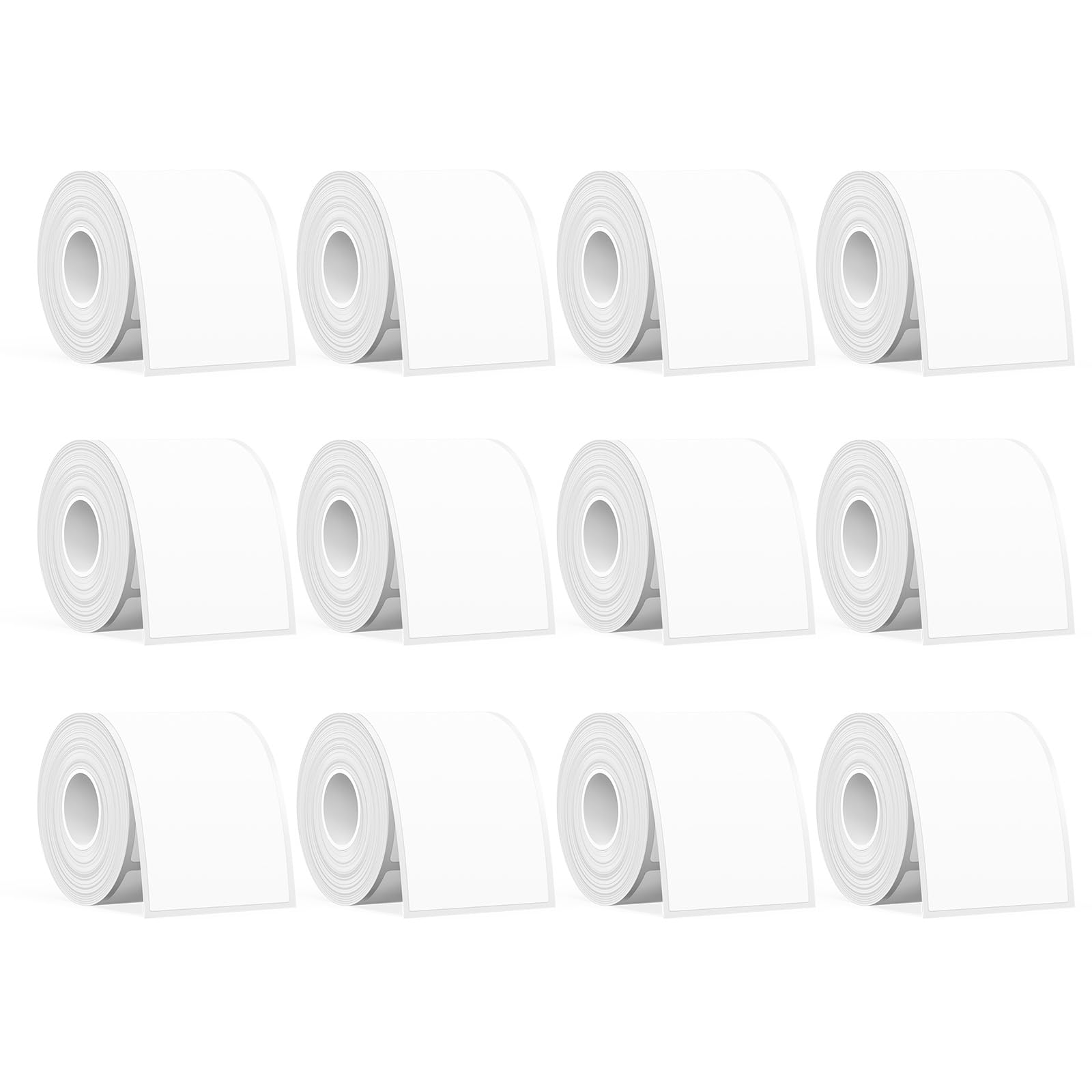 SUPVAN T50M Series Label Maker Tape, 1.96'' × 3.14'' (50mm × 80mm) Pack of 12 Rolls 100 Labels/Roll