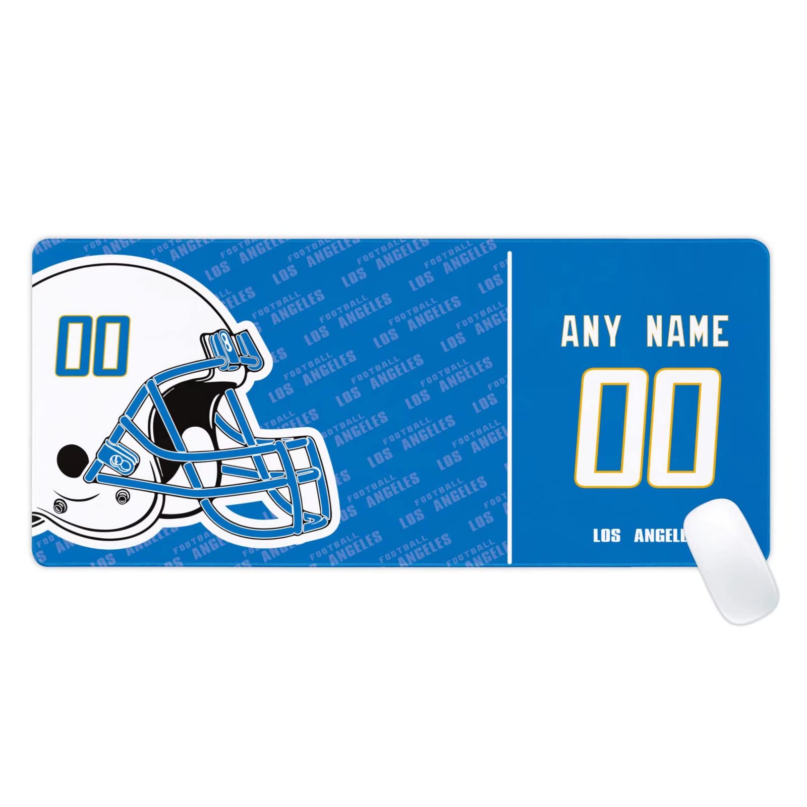 Los Angeles Mouse Pad Custom Any Name and Number Desk Pad for Men Women Youth Gifts