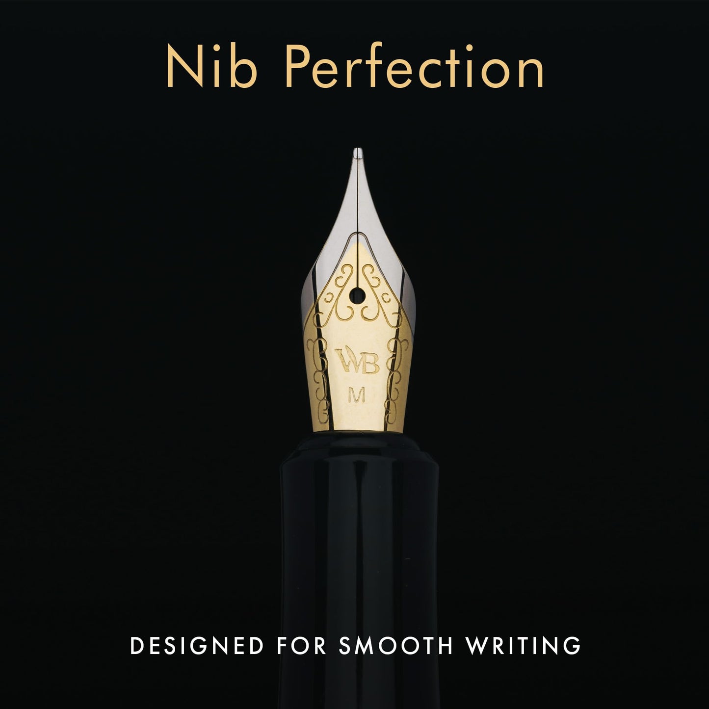 Wordsworth & Black Mini Pocket Fountain Pen for Writing, Medium Nib, Silver