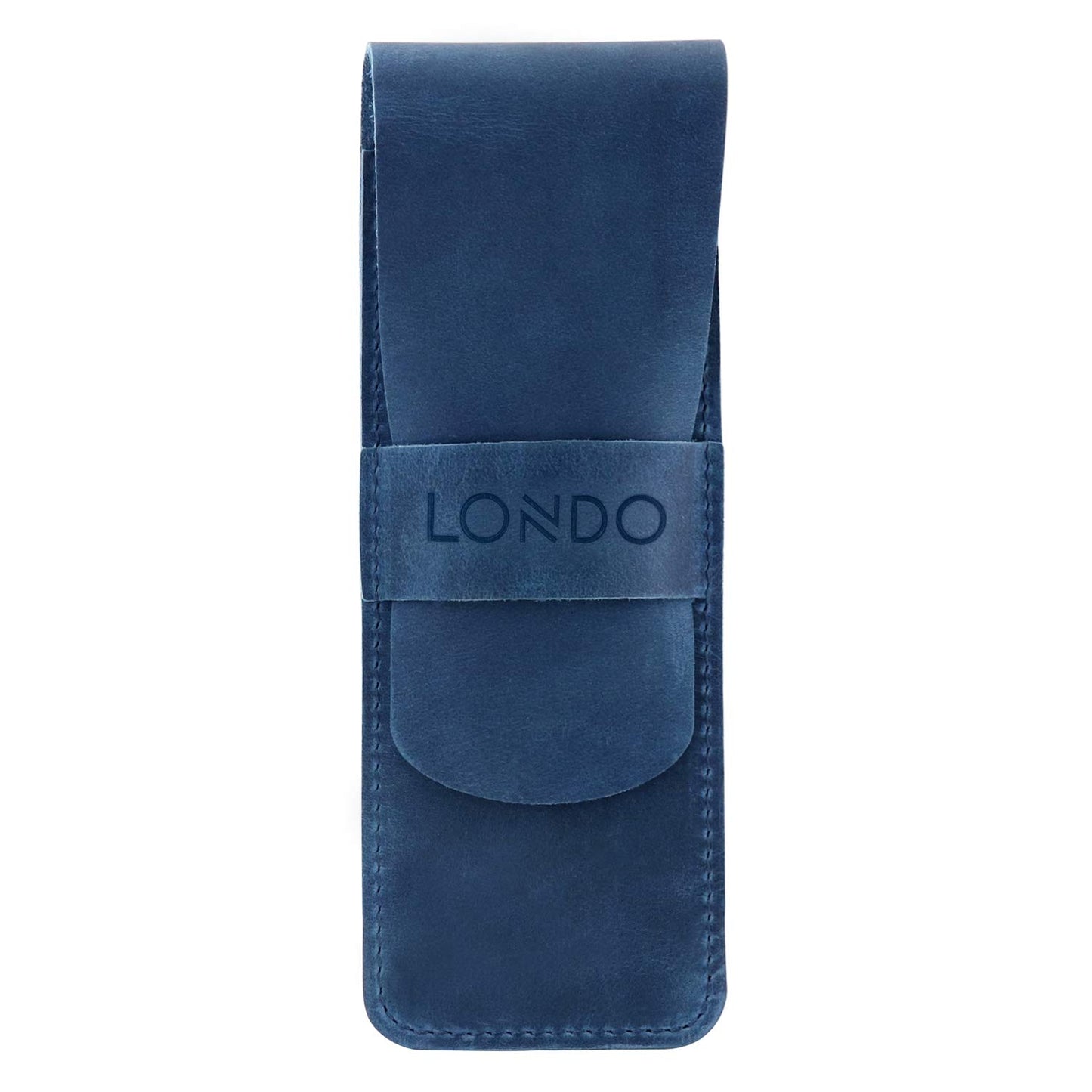 Londo Genuine Leather Pen and Pencil Case with Tuck in Flap, Stationery Bag