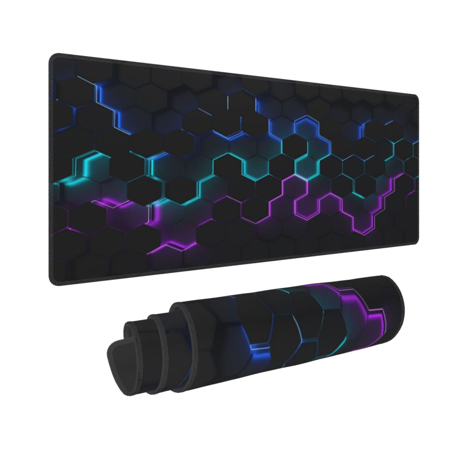 Beehive Honeycomb Funny Cool Black Large Gaming Mouse Pad, Extended Big Keyboard Mouse Mat, Long