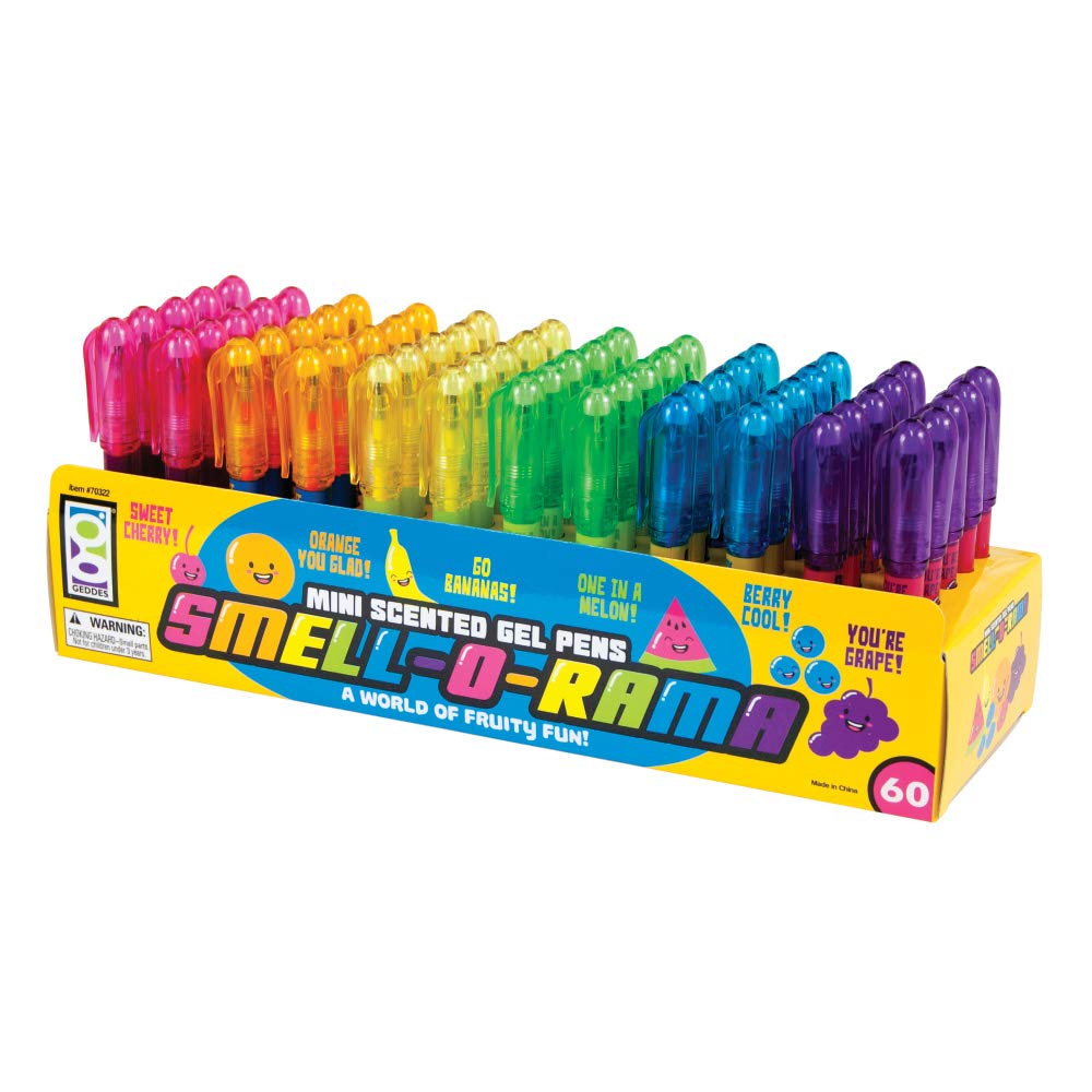 Raymond Geddes Smell-O-Rama Mini Scented Gel Pens (Pack of 60)