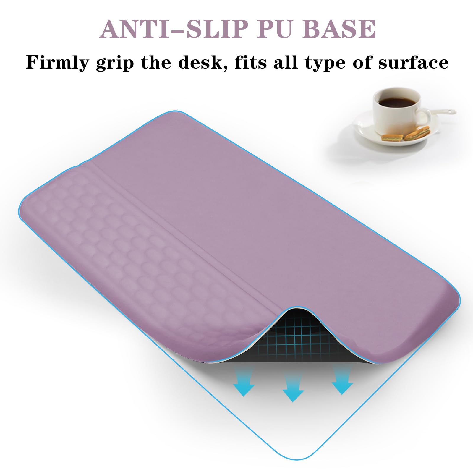 Computer Keyboard Stand with Wrist Rest Support Pad, Purple