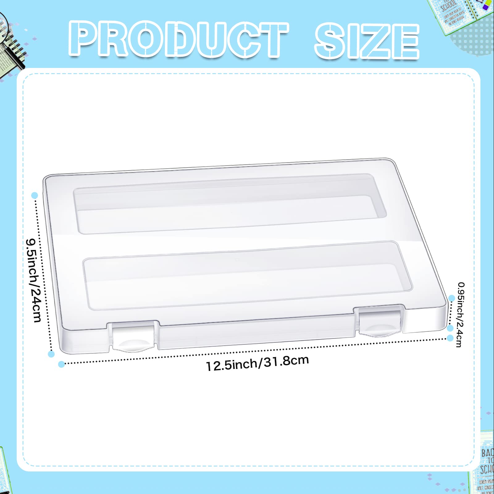 Outus 10 Pieces A4 File Box Paper Photo Storage Box Document Organizer
