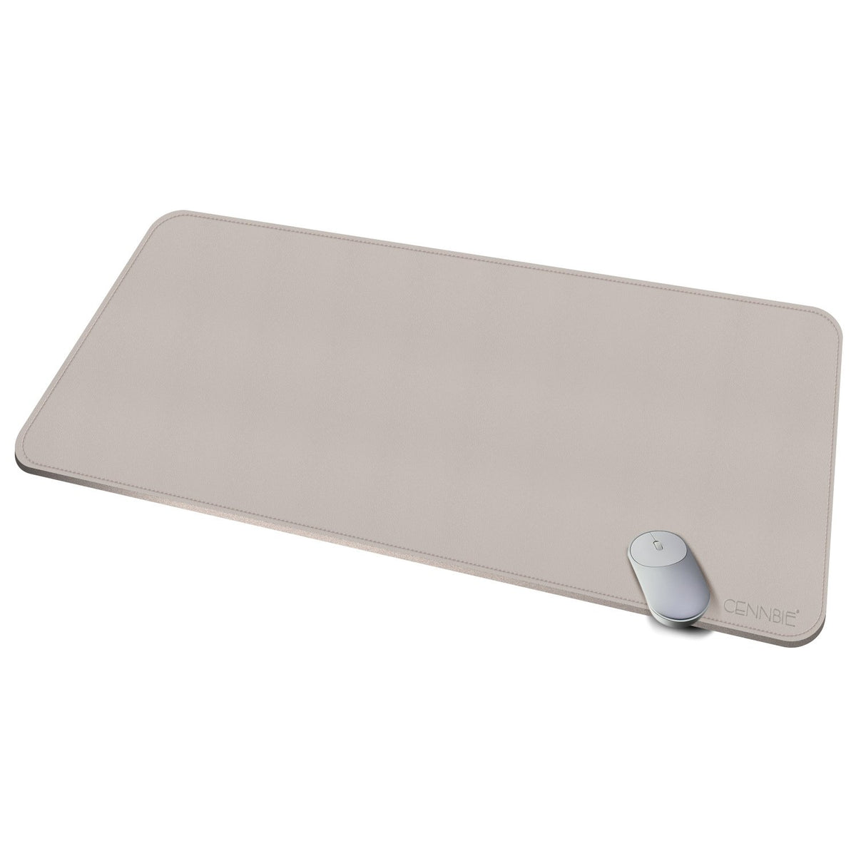 CENNBIE 39.3" x 19.6" Leather Desk mat,Perfect Desk Mate for Office(Cream)