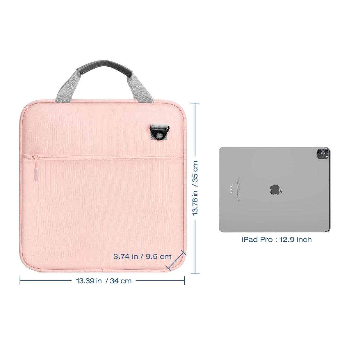 MoKo Zipper Binder, 3 Inch 3 D Ring, 5 Tab File Folders, 700 Sheets, Pink
