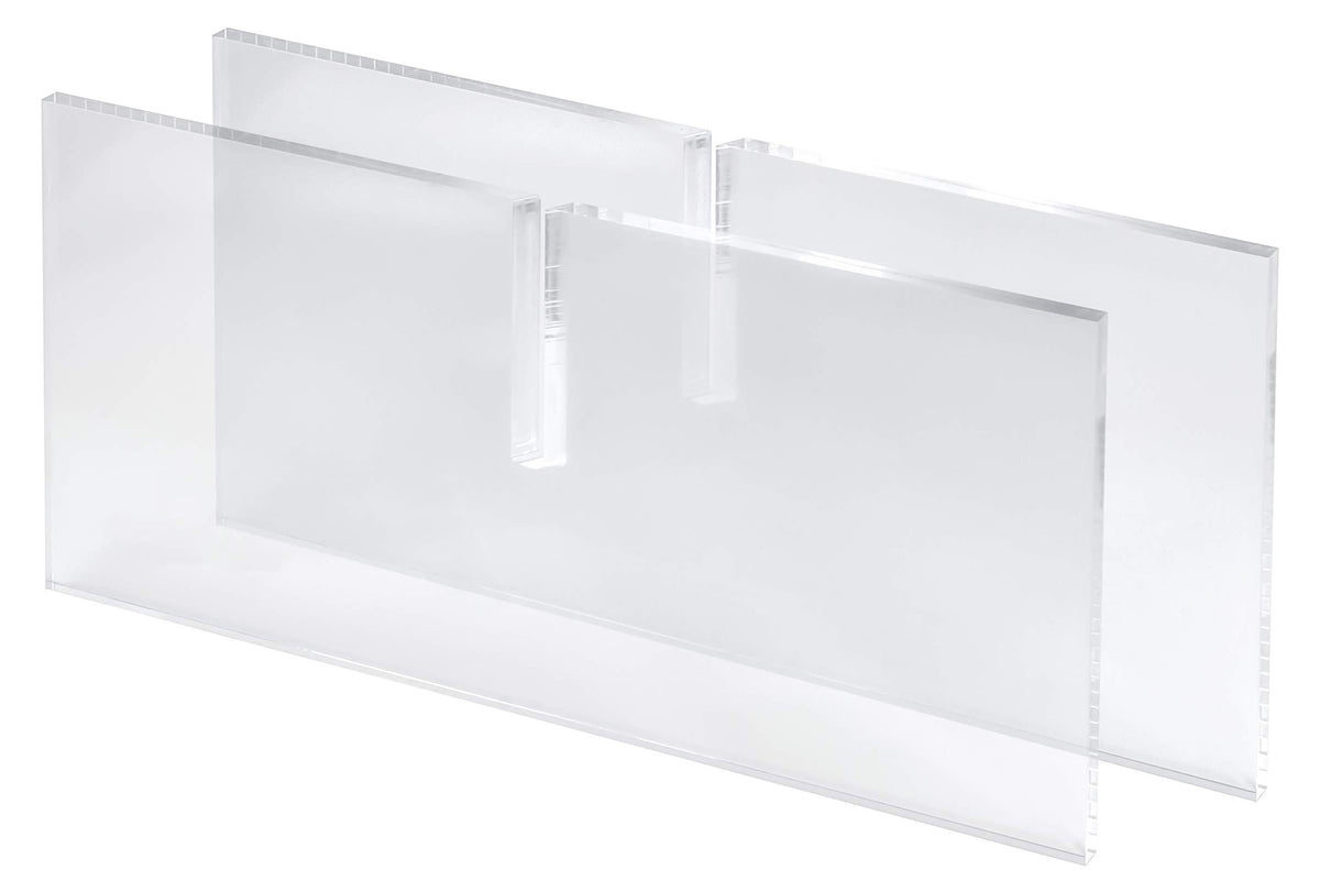 Red Co. Transparent Clear Acrylic Book Holder 2 Piece Reading Stand for Open and Closed Books