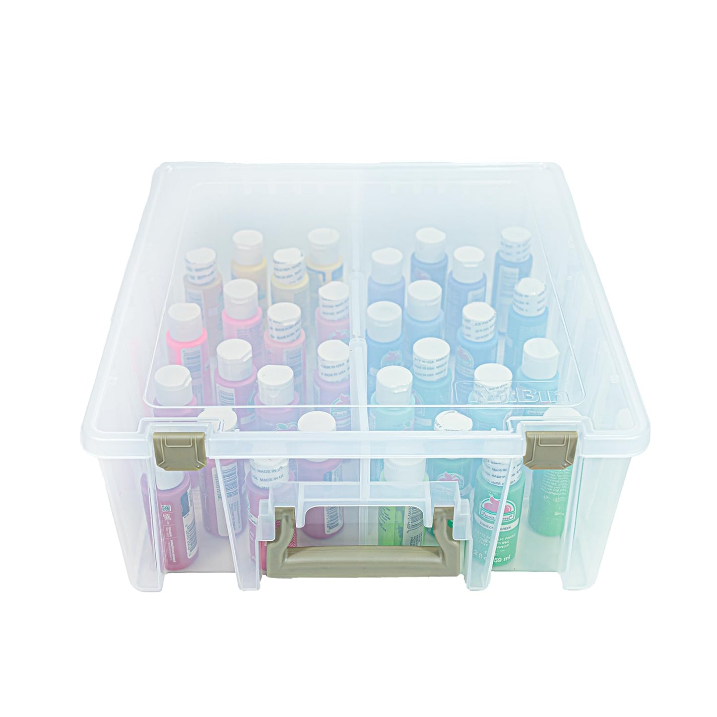 ArtBin Super Satchel Double Deep, 8-Compartment Craft Box, Gold