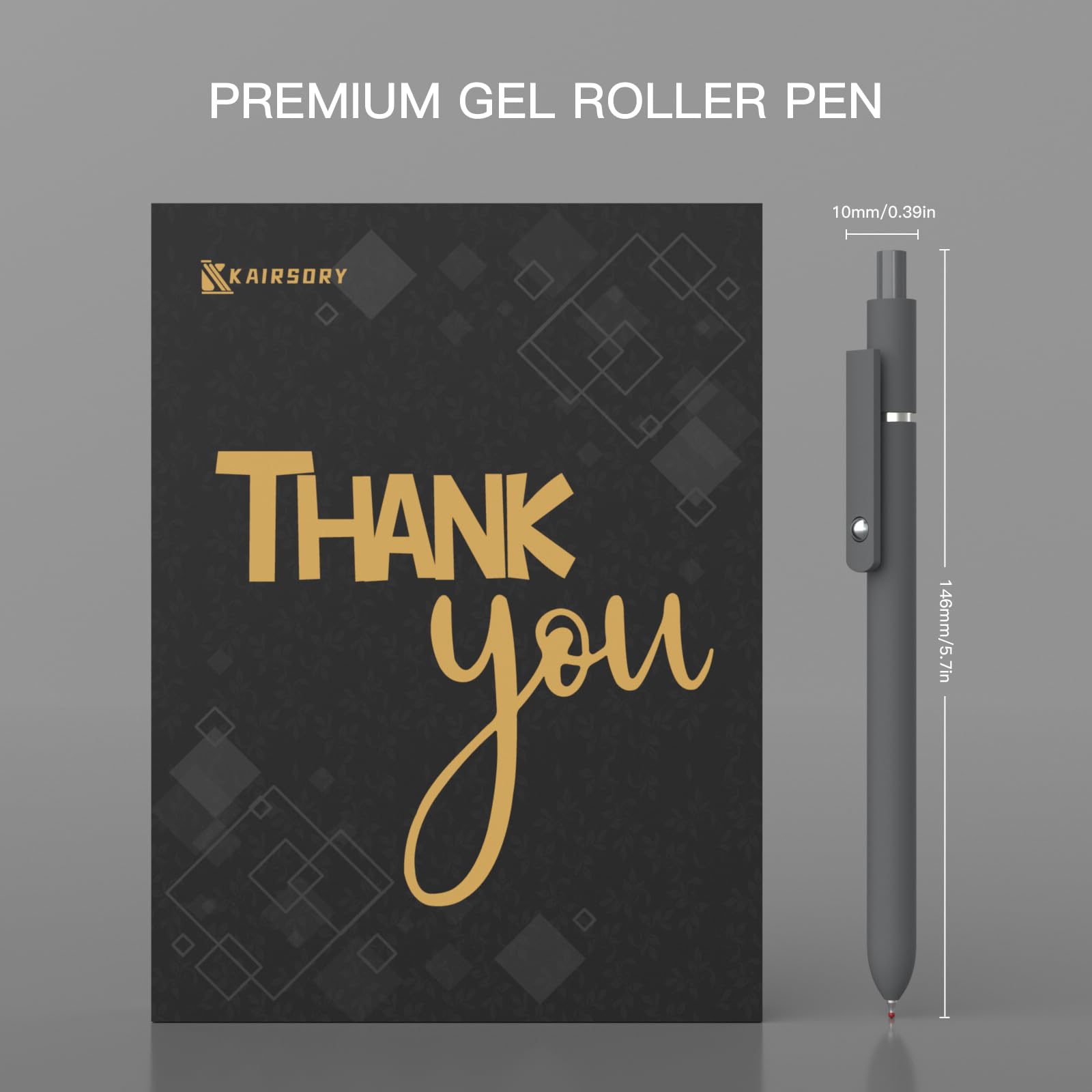 Kairsory Gel Pens,0.5mm Fine Point Tip,Quick Drying Ink, Aesthetic Cute Office School Supplies