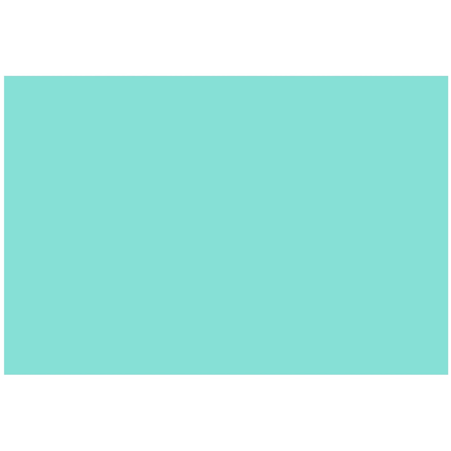 Colonial Cards: 100 Color Cardstock 4" x 6" Index Cards, Aqua, Unruled
