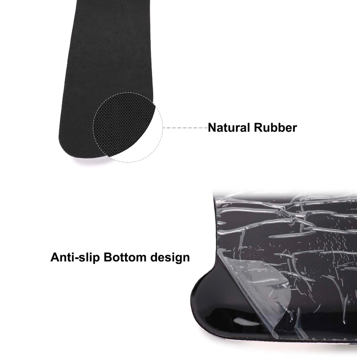 MOSISO Leopard Grain Wrist Rest Support for Mouse Pad&Keyboard Set, Purple