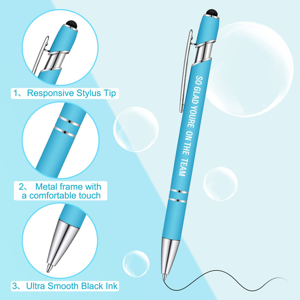 Eersida 40 Pieces Inspirational Pens for Coworkers Motivational Gift Adult Uplifting Encouraging