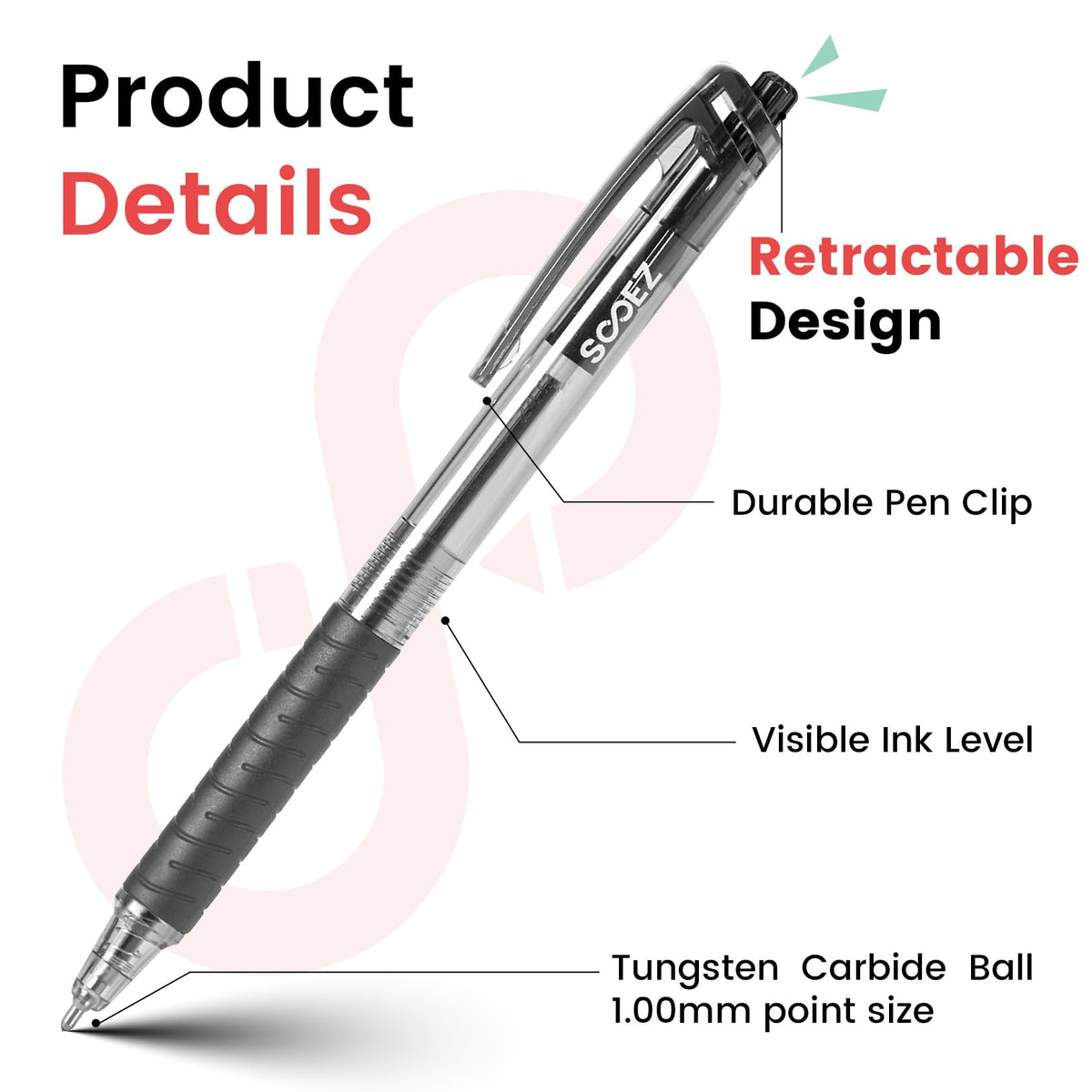 Sooez 300 Pack Bulk Pens Ballpoint, Smooth Writing Pens with Soft Grip