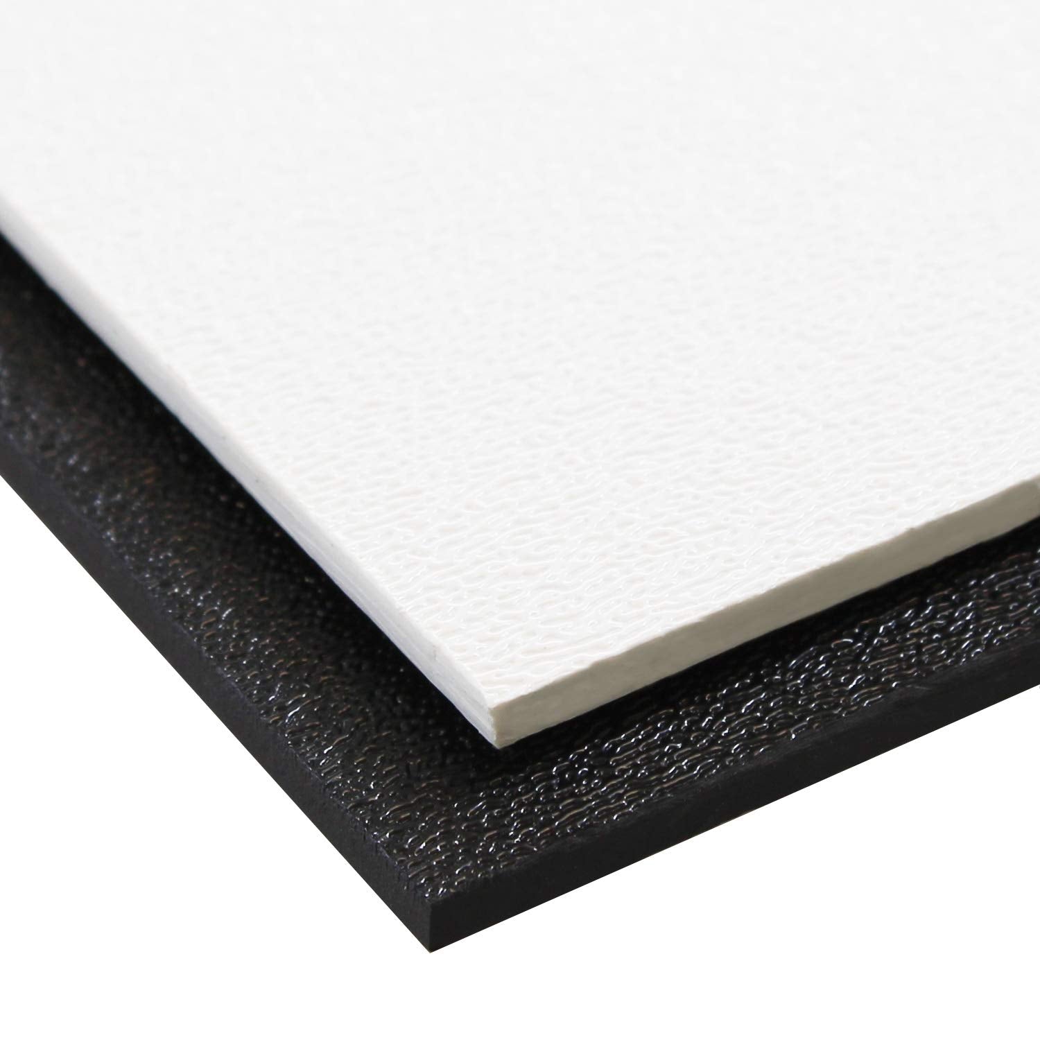 Source One Premium 1/8 Inches Black or White Textured ABS Acrylic Sheet (24 x 24, Black)