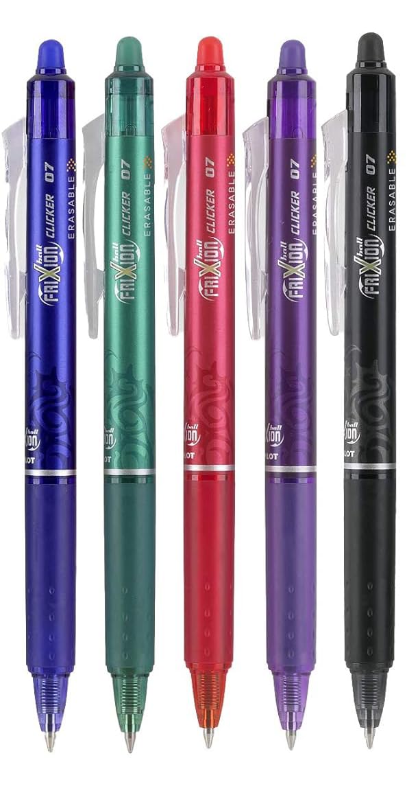 Advantage Gifts Clicker Retractable Erasable Gel Pens Fine Point (.7mm) Assorted Colors