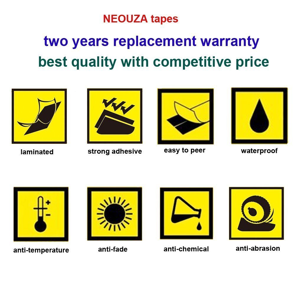 NEOUZA 5PK Compatible Label Tape Replacement for Brother Laminated Tze Tz Label Tape Cartridge