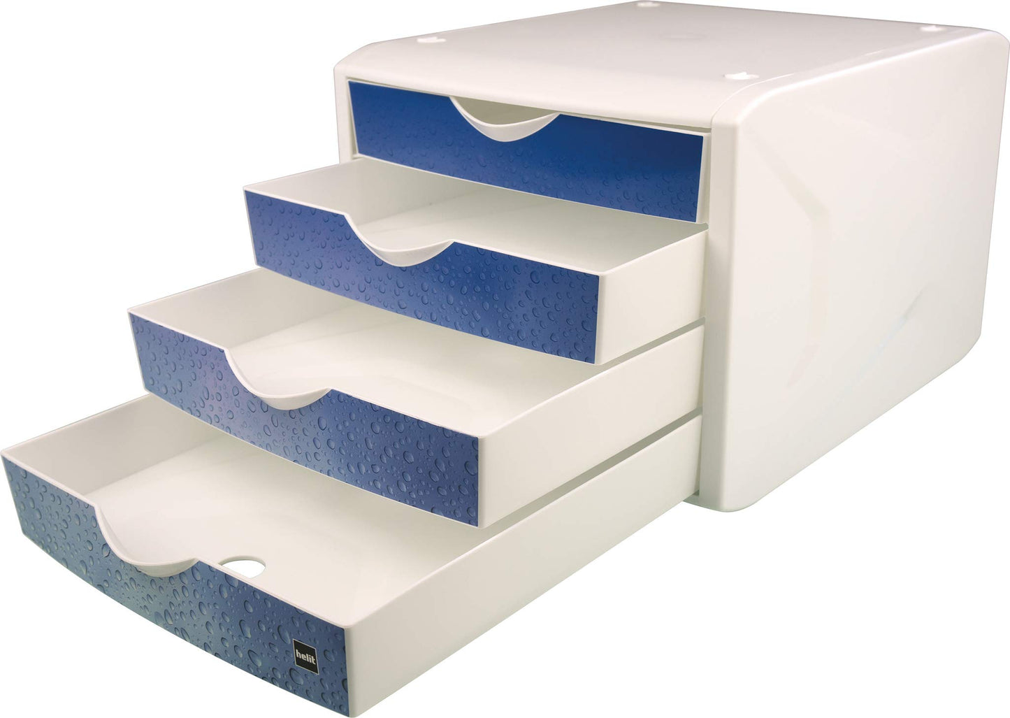 Helit, the “Chameleon” drawer box white/blue
