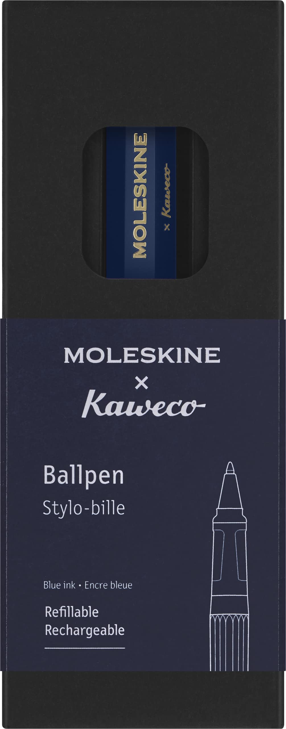 Moleskine x Kaweco, Ballpen, 1.0mm Point, Blue with Blue Ink