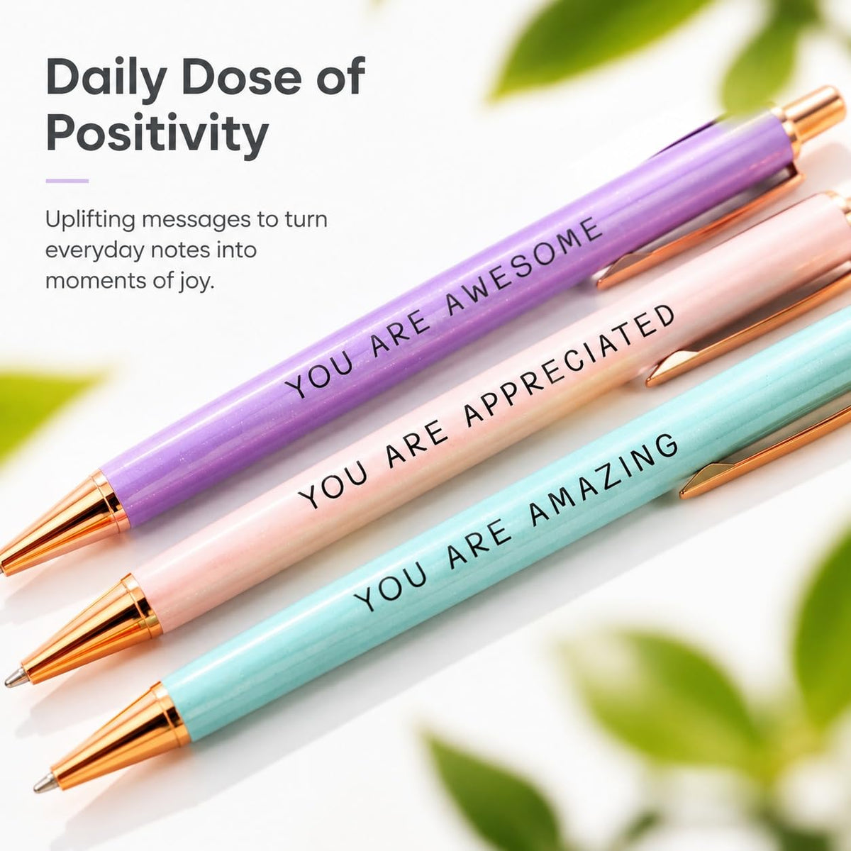 Appreciation Gifts for Coworkers, Motivational Pens Set of 3, Gift Box
