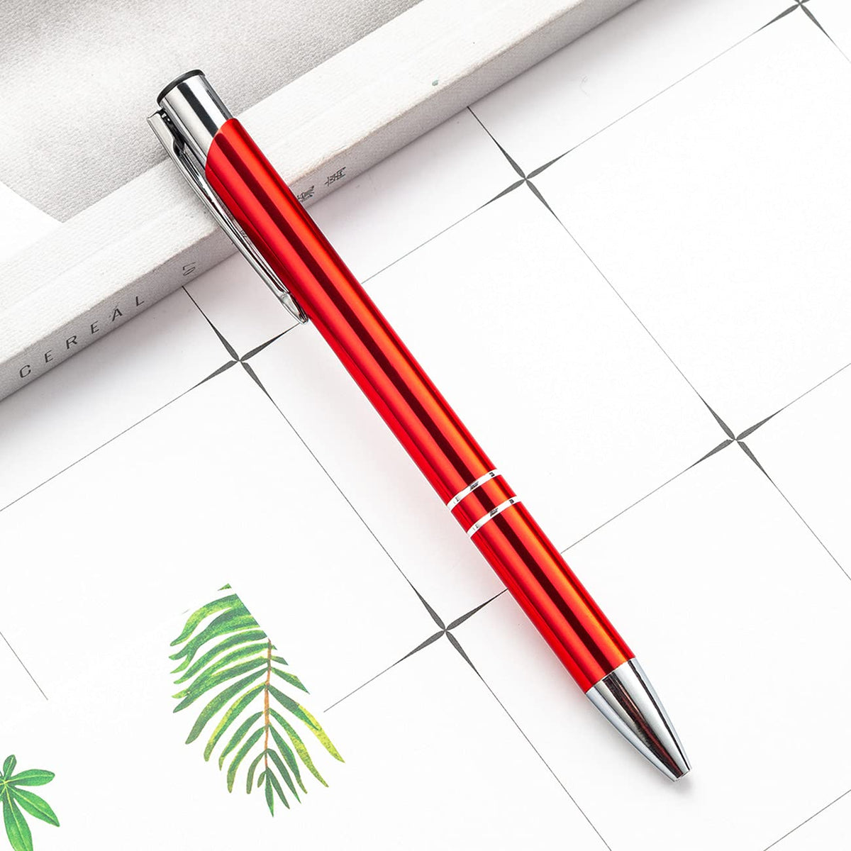 HH-STUDIO CUSTOM Logo Metal Ballpoint Pen for Office Gifts-50 Pack